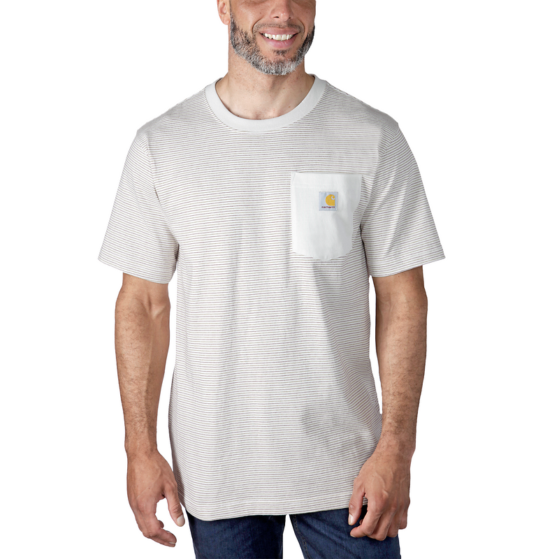 Carhartt Relaxed S/S T-shirt met zak en strepen - 106145 W29