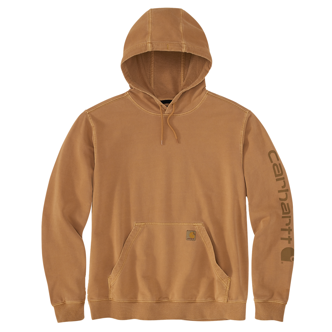 Carhartt Garment dyed sleeve logo sweater 106253-BRN