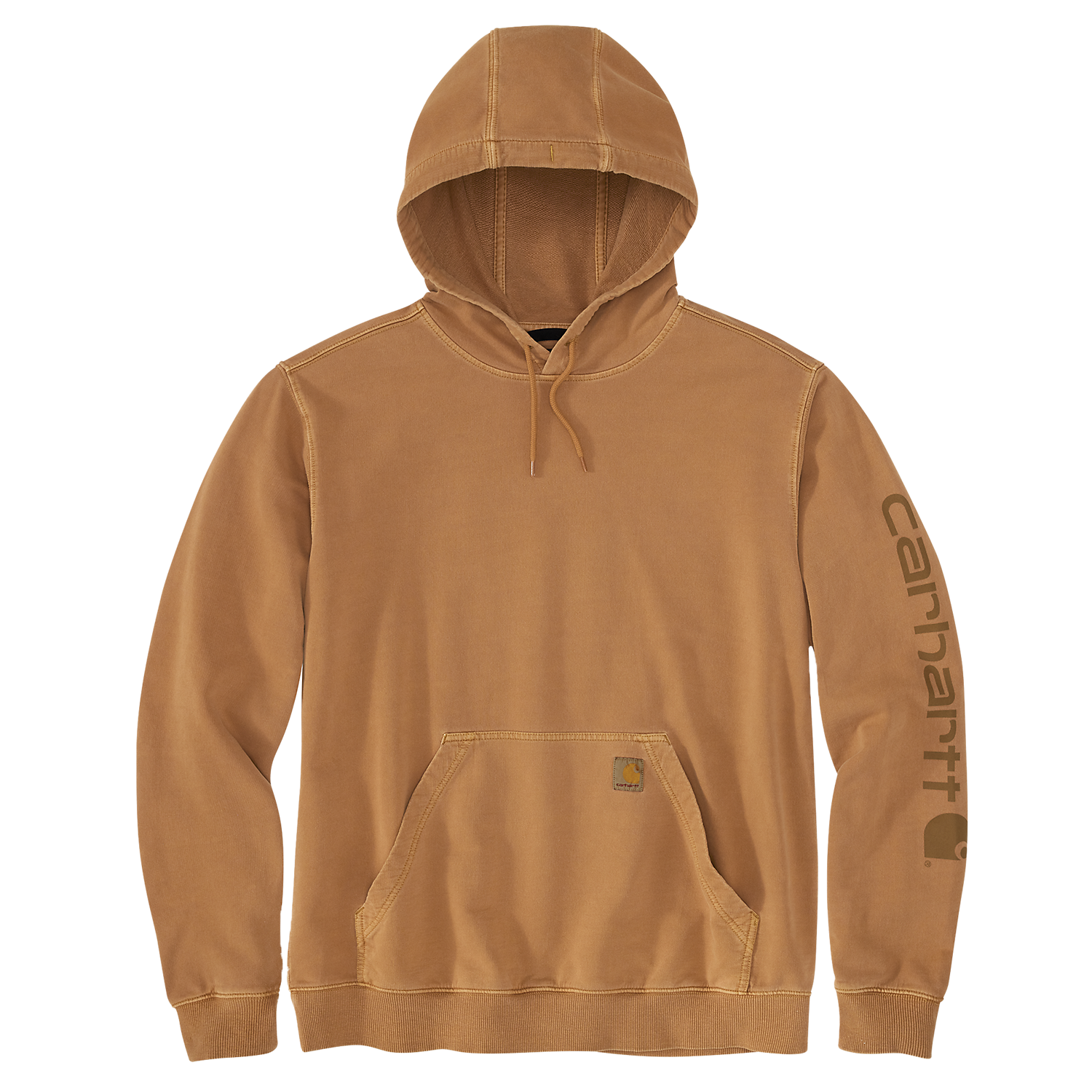 Carhartt Garment dyed sleeve logo sweater 106253-BRN