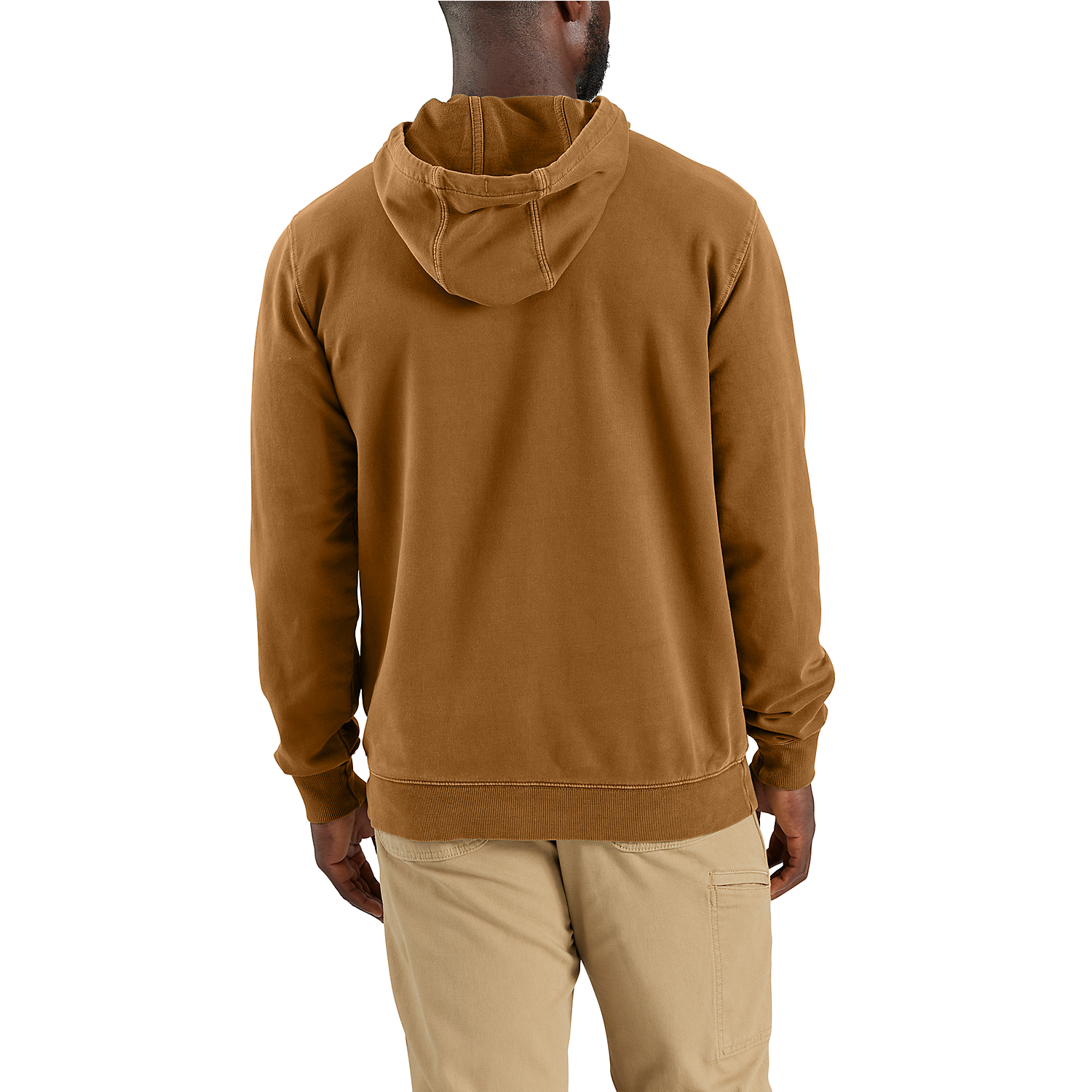 Carhartt Garment dyed sleeve logo sweater 106253-BRN