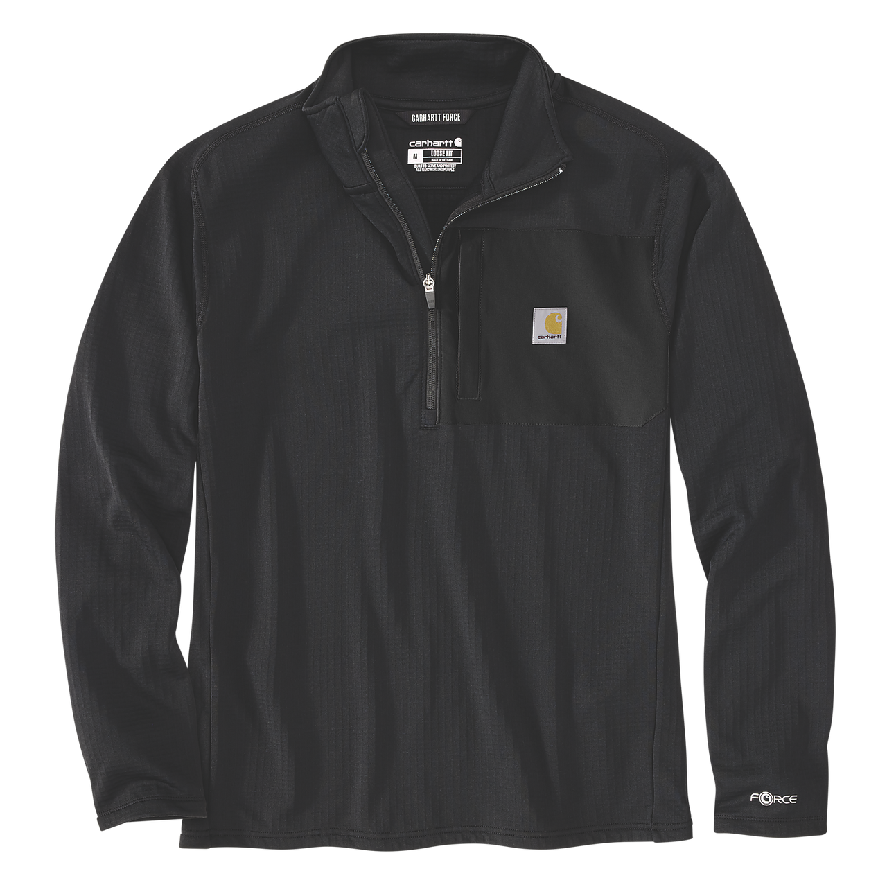 Carhartt Force® Relaxed Fit Mock Neck Half-Zip Fleece-Lined Shirt -106423