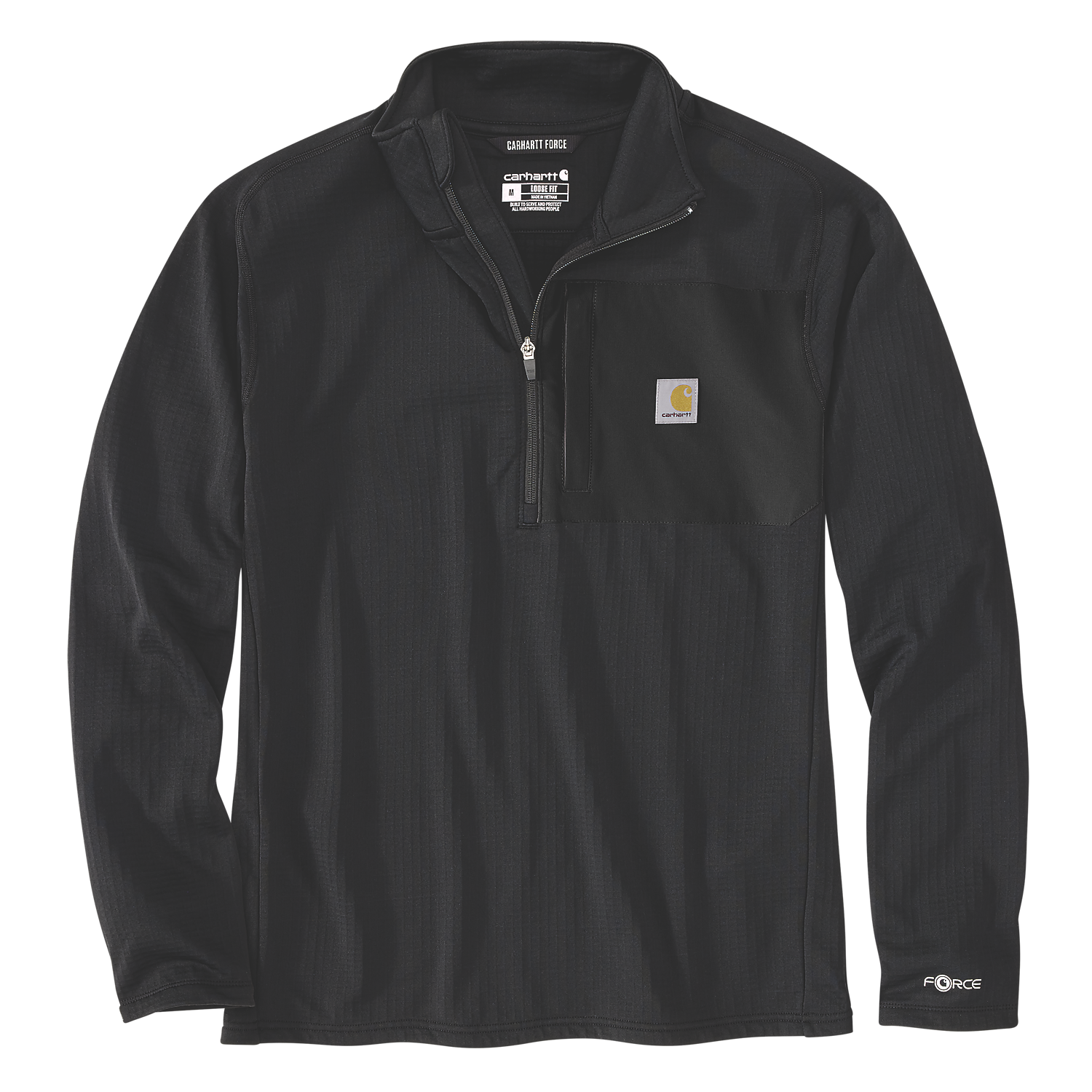 Carhartt Force® Relaxed Fit Mock Neck Half-Zip Fleece-Lined Shirt -106423