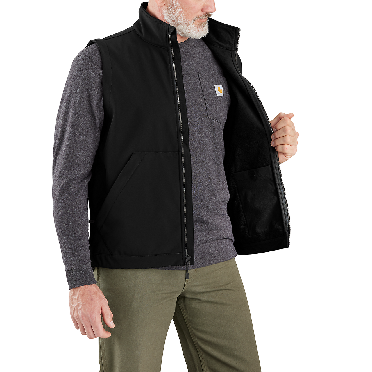 Relaxed Fit Softshell Vest - 106439 Zwart