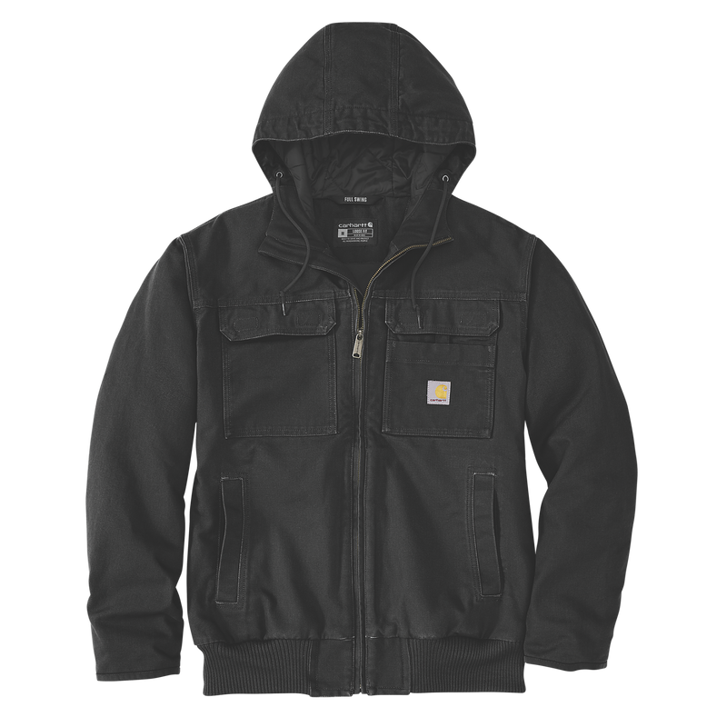 Bartlett Relaxed Fit Washed Duck Insulated Jacket - 106980 Black