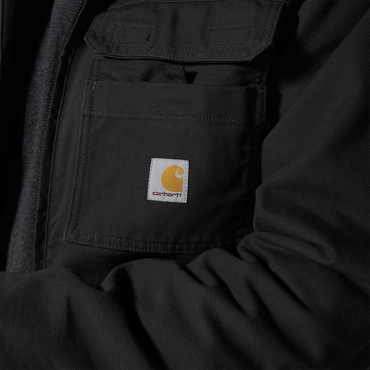 Carhartt Bartlett Relaxed Fit Washed Duck Insulated Jacket - 106980 Black