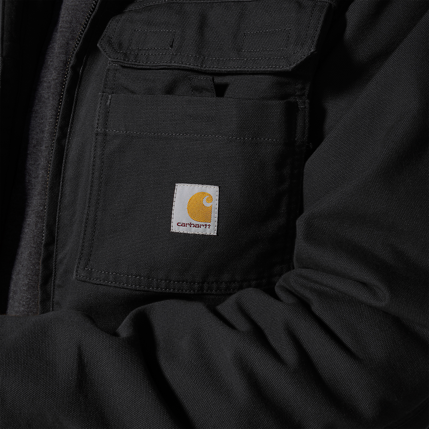Carhartt Bartlett Relaxed Fit Washed Duck Insulated Jacket - 106980 Black