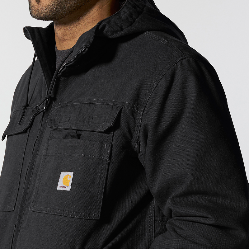 Bartlett Relaxed Fit Washed Duck Insulated Jacket - 106980 Black