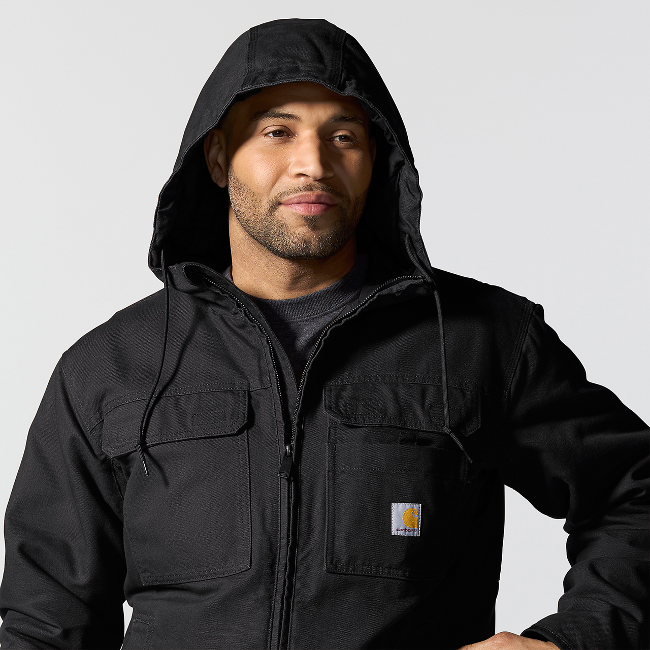 Carhartt Bartlett Relaxed Fit Washed Duck Insulated Jacket - 106980 Black