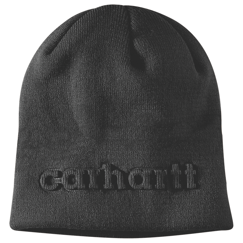 Knit Embossed Beanie - 107002 Black