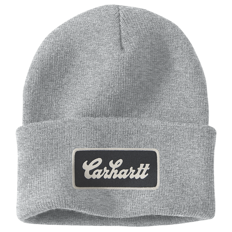 Cuffed Script Beanie - 107007 Heather Grey