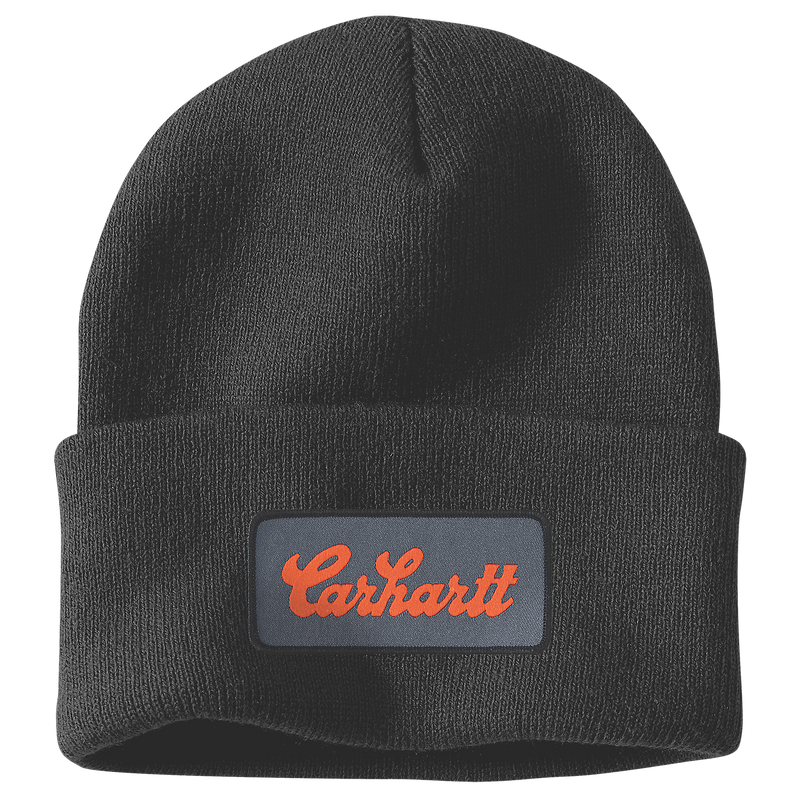 Cuffed Script Beanie - 107007 Black