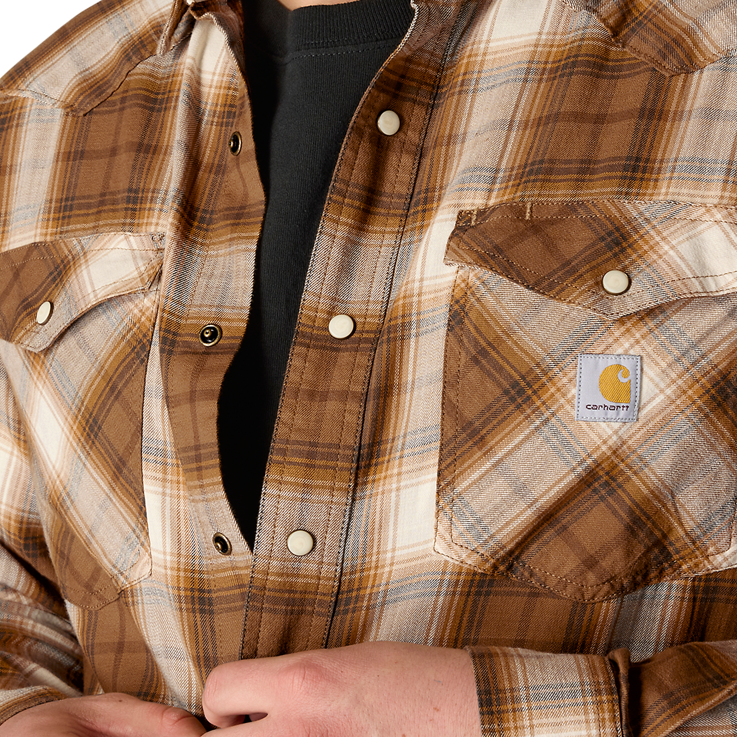 Carhartt Montana Relaxed fit western shirt - 107016 - Carhartt Brown