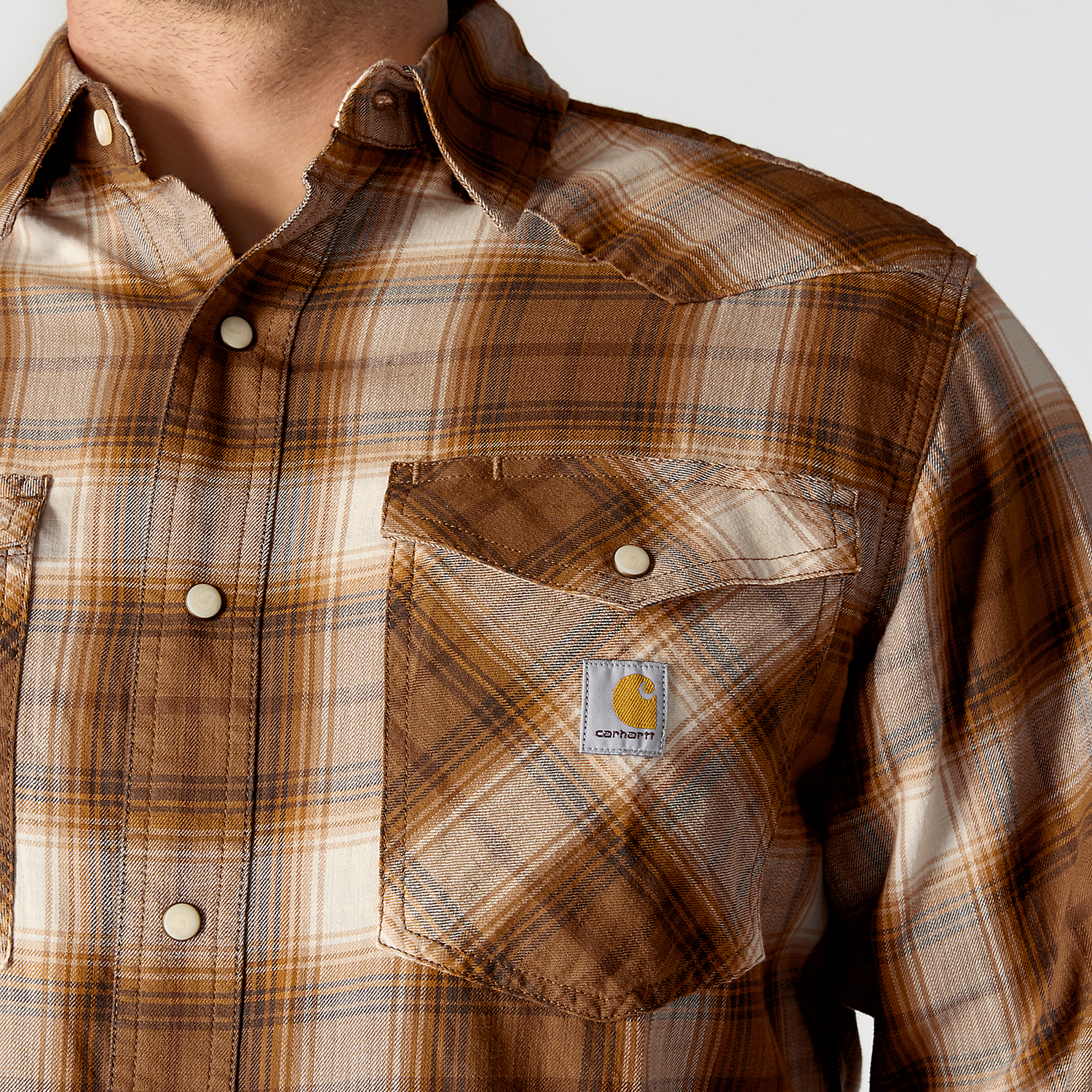 Carhartt柄シャツ Montana Rugged Flex Plaid Shirt - Lightweight Western Snap-Front