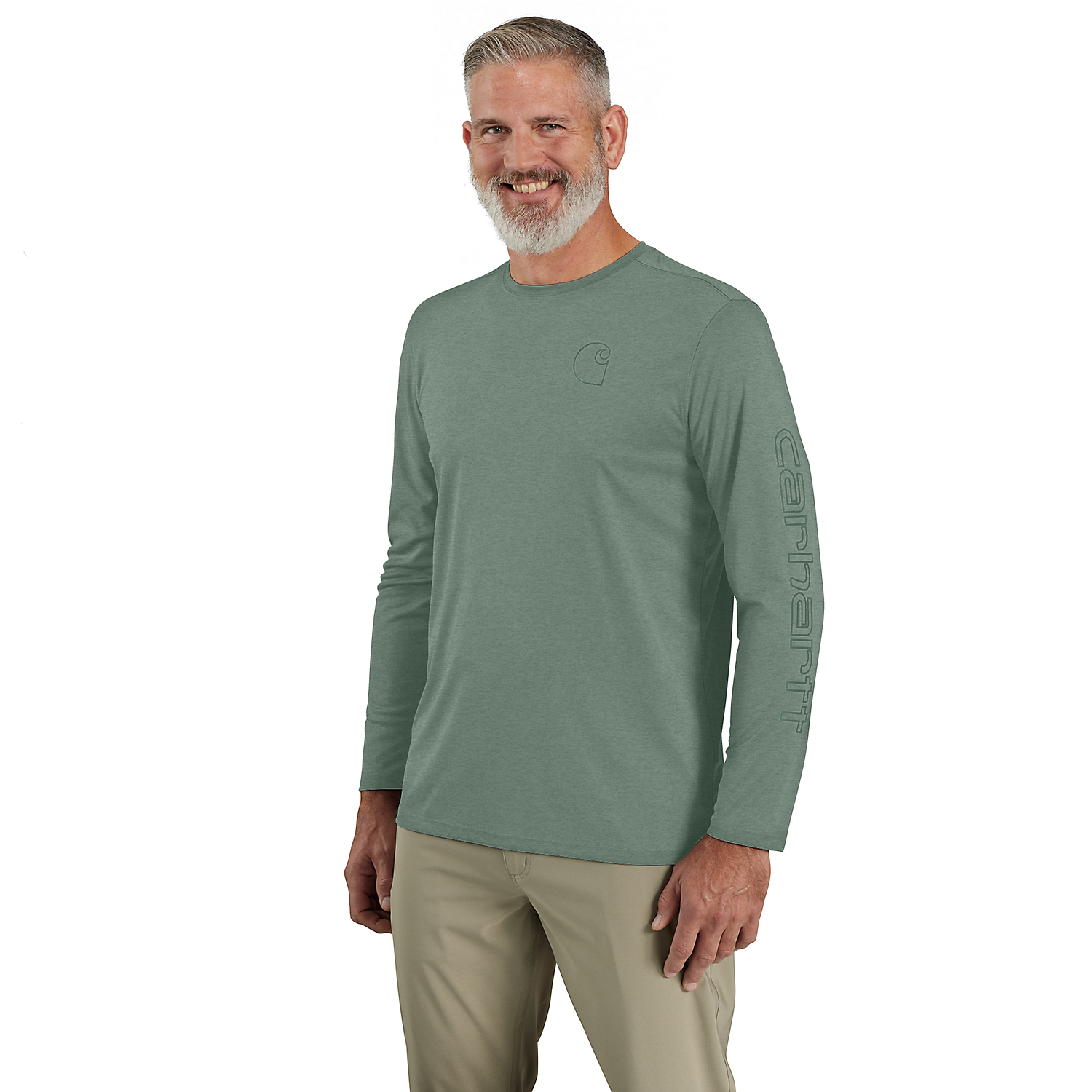Carhartt Logo Graphic T-shirt LS Force Sun Defender - 107202 GO6