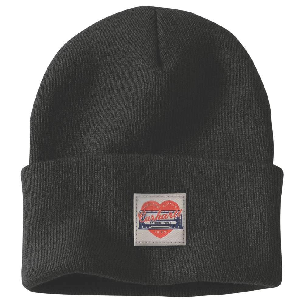 Carhartt Heart Patch Beanie Zwart