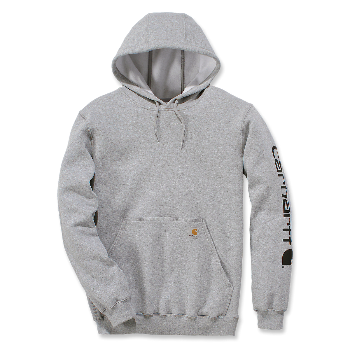 Carhartt Trui Met Capuchon En Mouwlogo - K288 Heather Grey – afbeelding 2