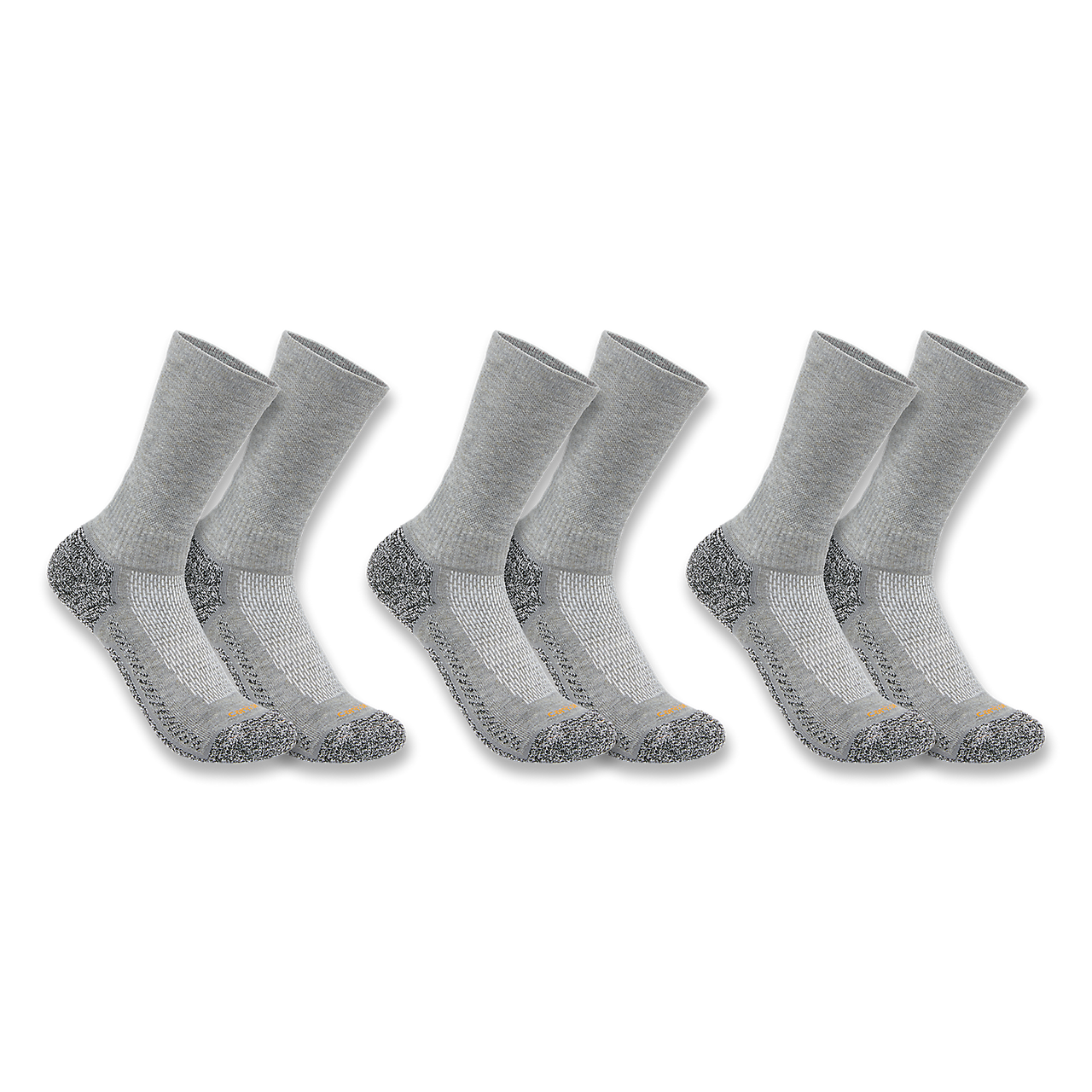 Carhartt Cotton Blend Crew Sock 3 Pack - SC4223 Heather gray