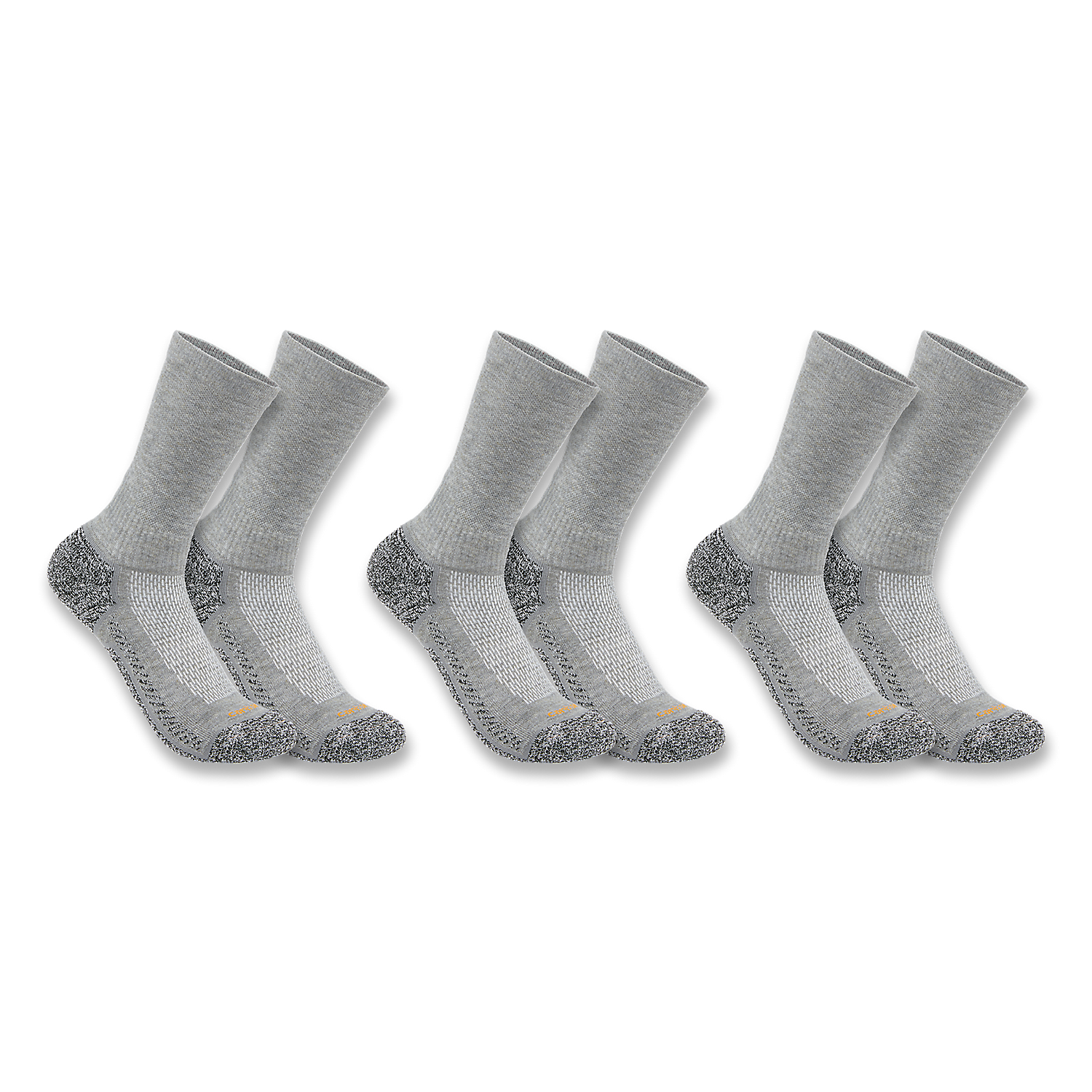 Carhartt Cotton Blend Crew Sock 3 Pack - SC4223 Heather gray