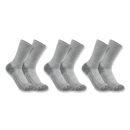 Carhartt Cotton Blend Crew Sock 3 Pack - SC4223 Heather gray