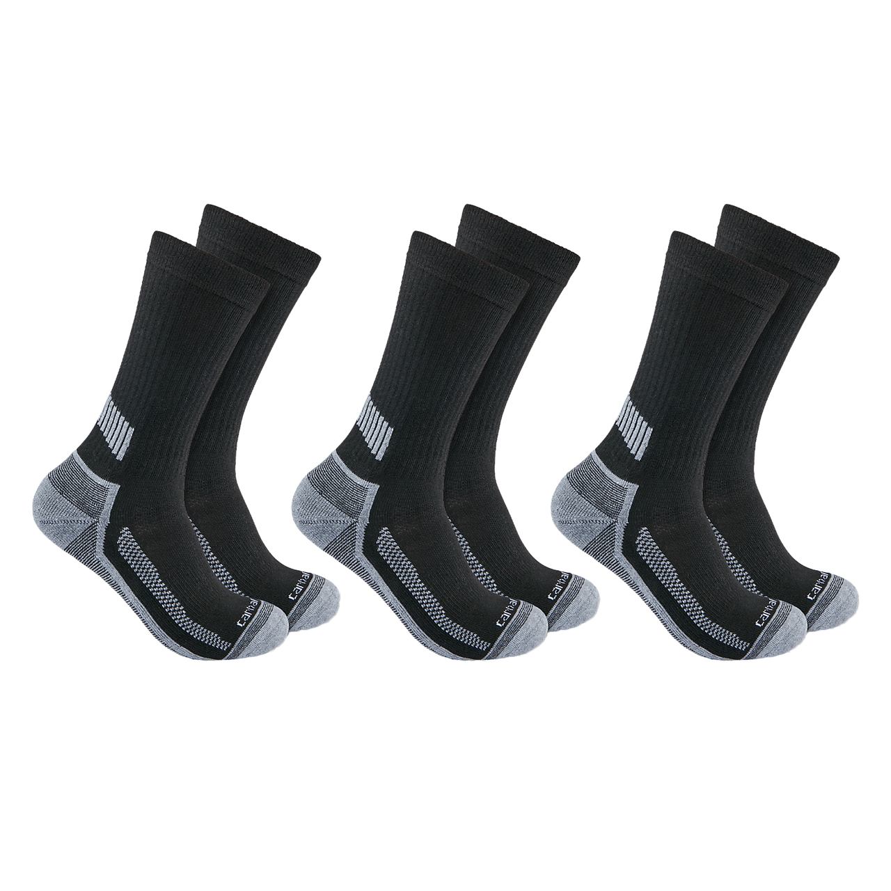 Carhartt Cotton Blend Crew Sock 3 Pack - SC6203M Black