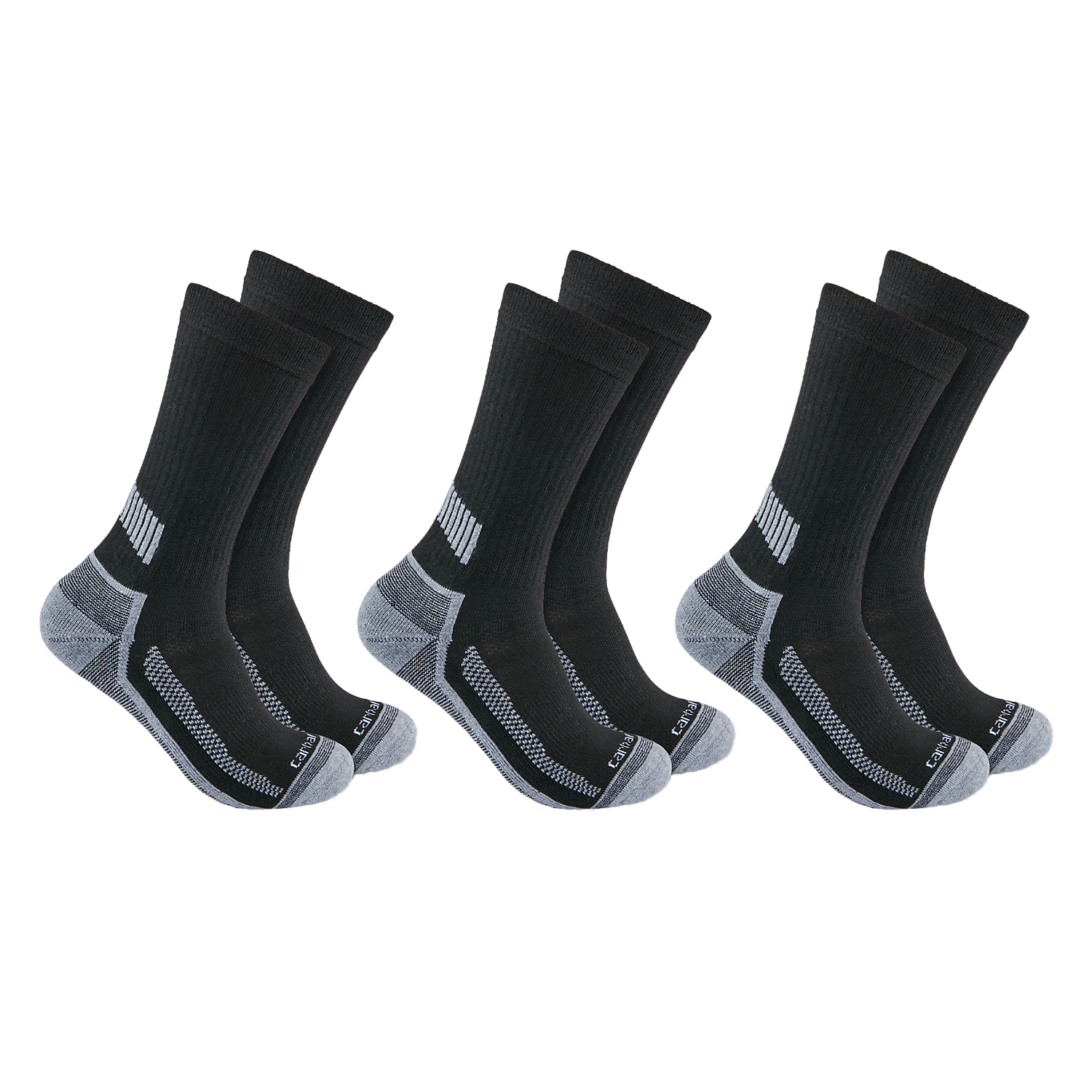 Carhartt Cotton Blend Crew Sock 3 Pack - SC6203M Black