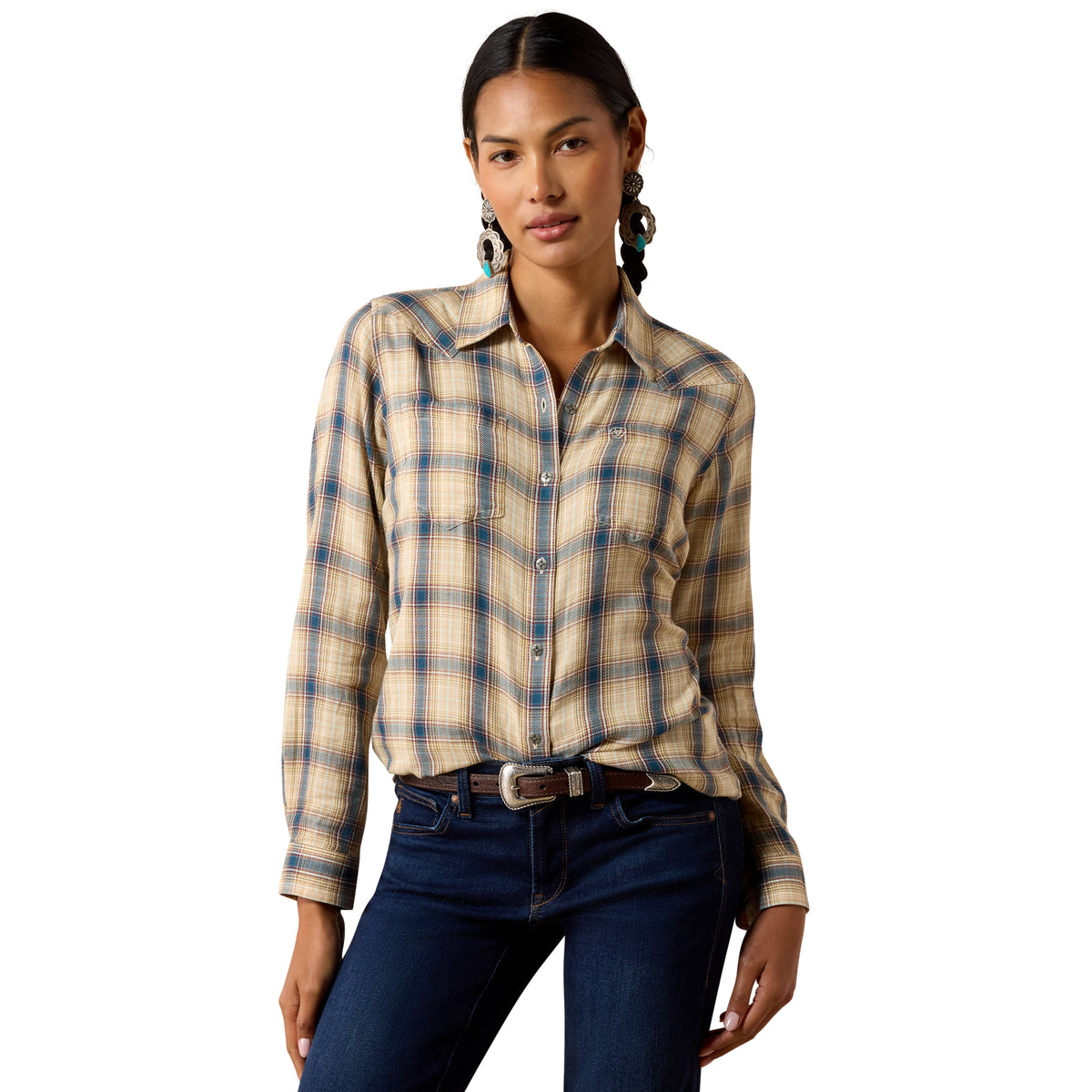 Women's Billie Jean Loose Shirt Horizon Plaid - 10079346