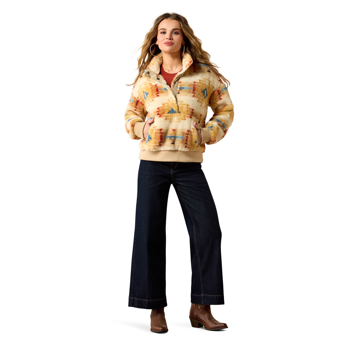 Ariat Women's Berber Sweatshirt - 10079471  SONOMA SOUTHWEST PRINT