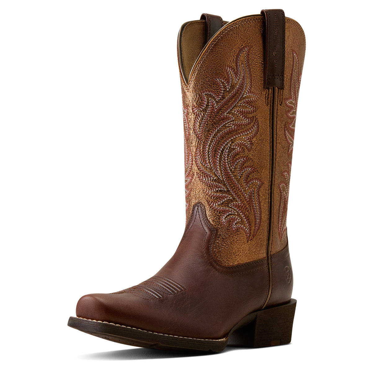 Round Up Narrow Cutter Toe Western Boot - 10080406 ESPRESSO COPPER RIDGE