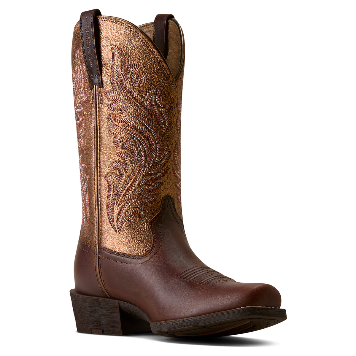 Round Up Narrow Cutter Toe Western Boot - 10080406 ESPRESSO COPPER RIDGE – image 3