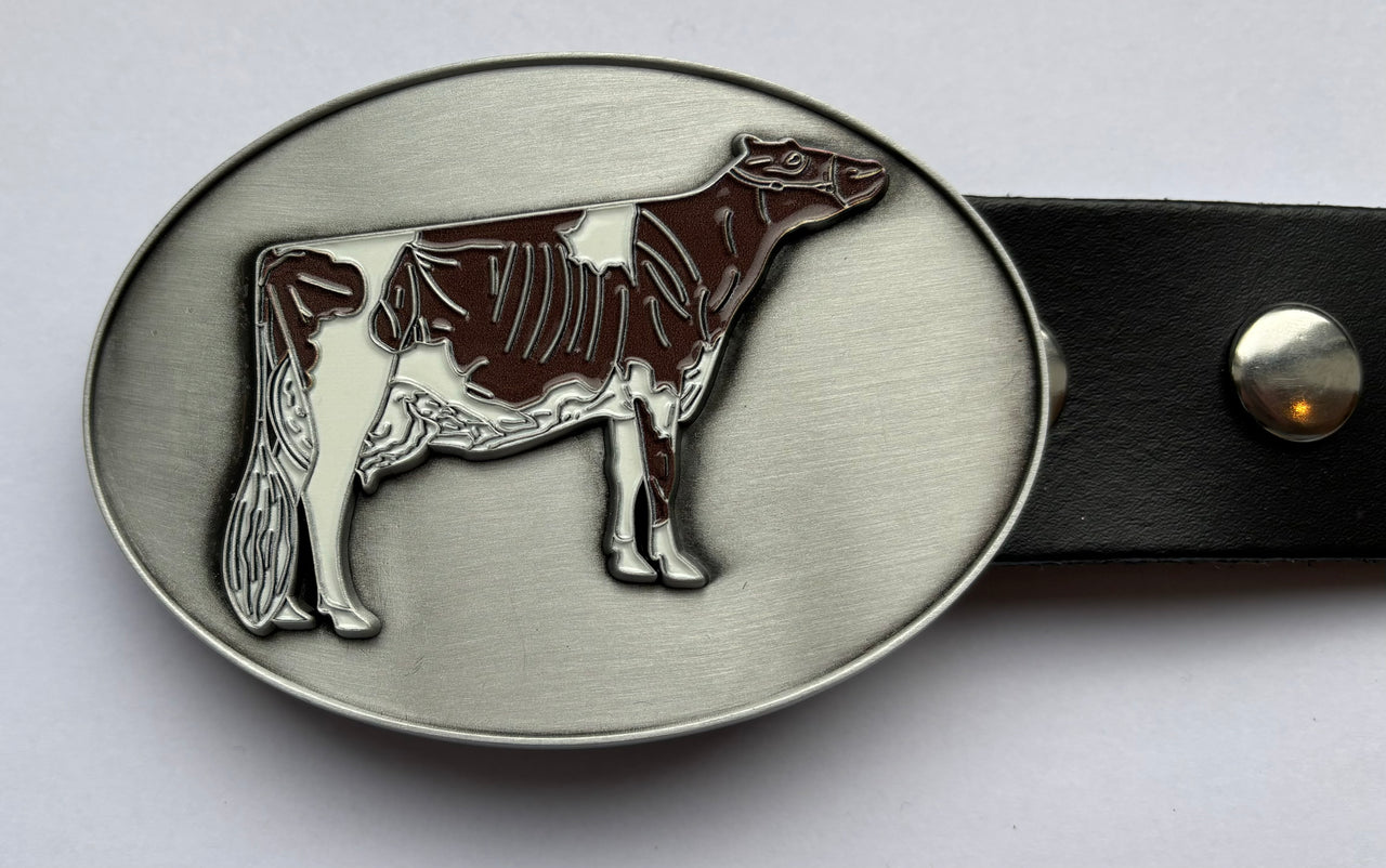 Belt Buckle Holstein 3D Red&white