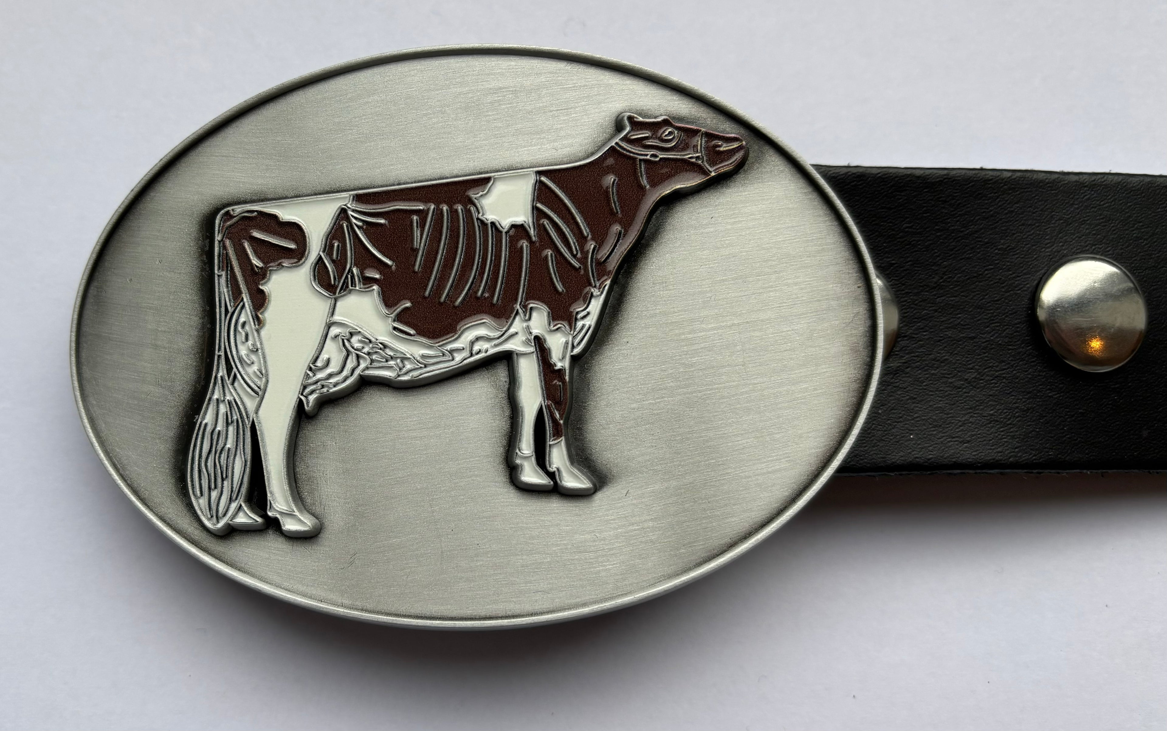 Belt Buckle Holstein 3D Red&white