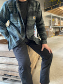 Carhartt Flanell-Fleece-gefütterte Kapuzen-Hemdjacke - Elm 105621