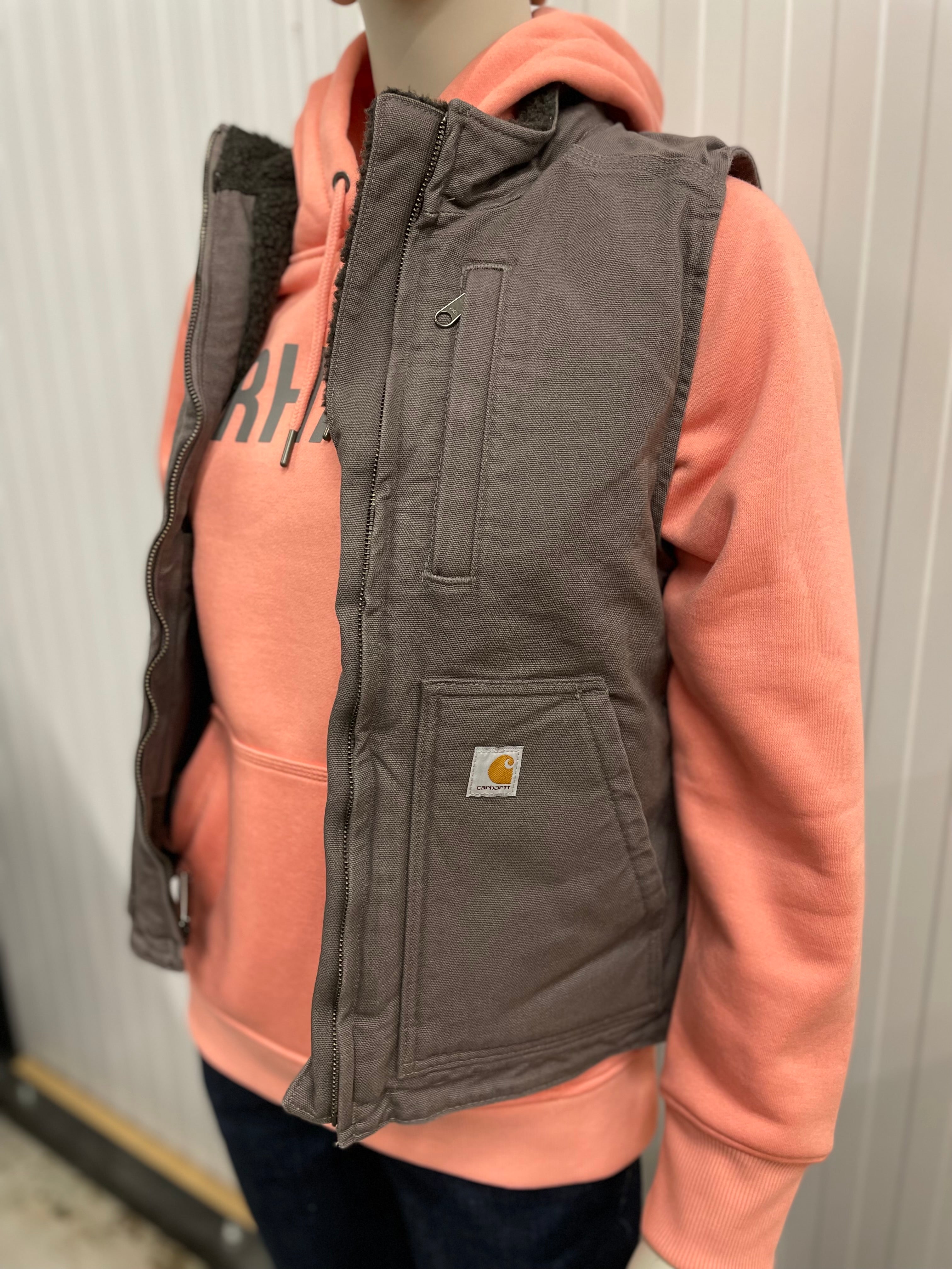 Carhartt Women's Sherpa Lined Mock Neck Vest - 104224 032
