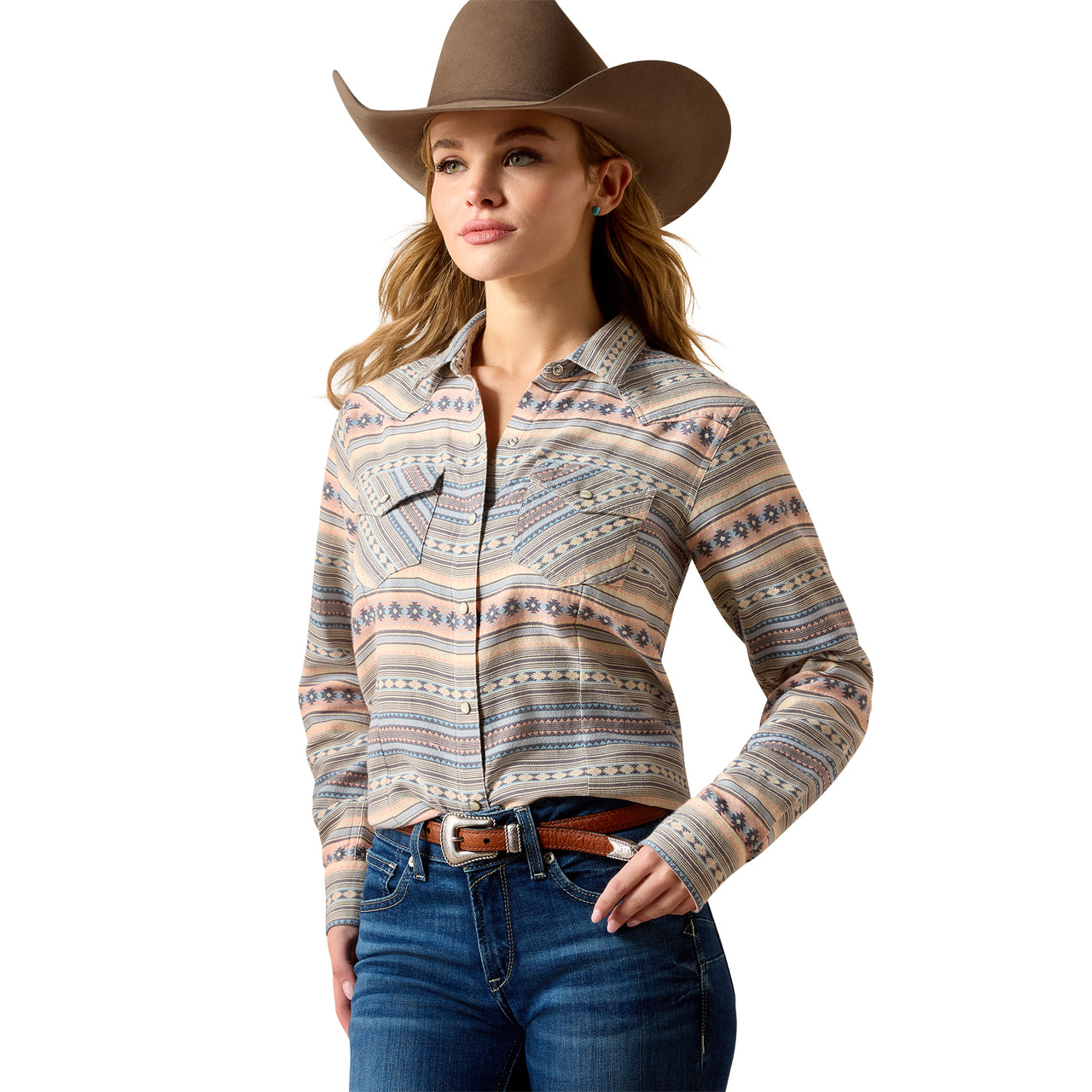 Ariat Women's Arizona Western Loose Snap Shirt - 10071064
