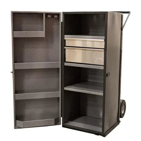 Gray Powder Coated Steel Upright Dolly Box