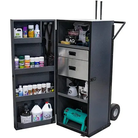 Gray Powder Coated Steel Upright Dolly Box