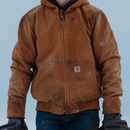 Carhartt Men's Sherpa Lined Jacket Washed Duck - 104392 CB