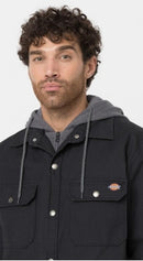 Dickies Fleece Hooded Duck Shirt Jac - Black