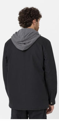 Dickies Fleece Hooded Duck Shirt Jac - Black