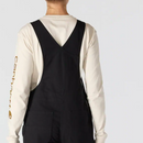 Women's Loose fit canvas bib overall - black - 106001