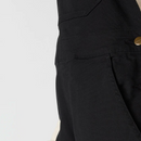 Women's Loose fit canvas bib overall - black - 106001