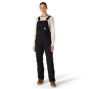 Women's Loose fit canvas bib overall - black - 106001