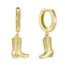Cowboy Boot Earrings Gold/Silver