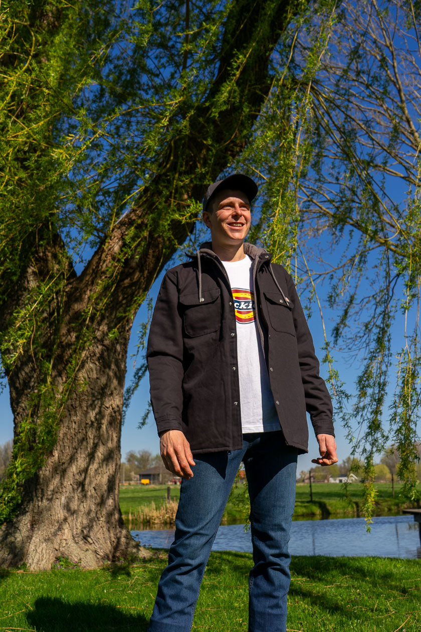 Dickies Fleece Hooded Duck Shirt Jac - Black