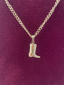 Cowboy Boot Necklace Gold/Silver