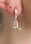 Cowboy Boot Earrings Gold/Silver