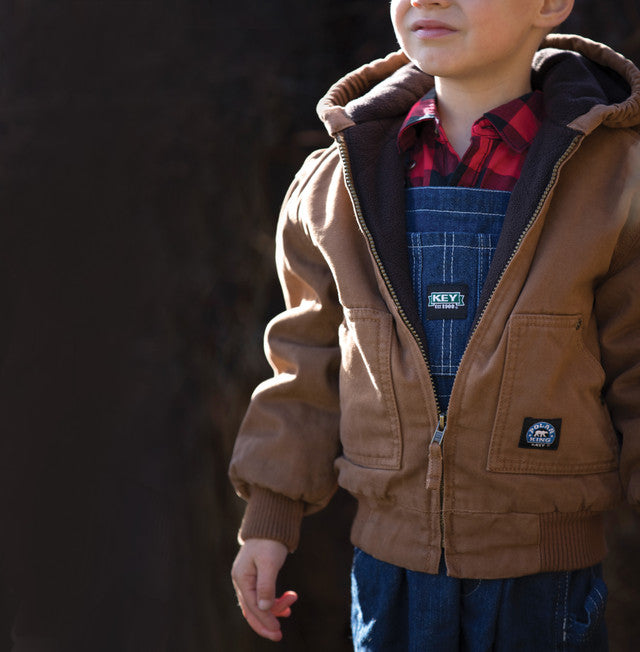 Toddler's Hooded Insulated Fleece Lined Jacket - Saddle 358.28