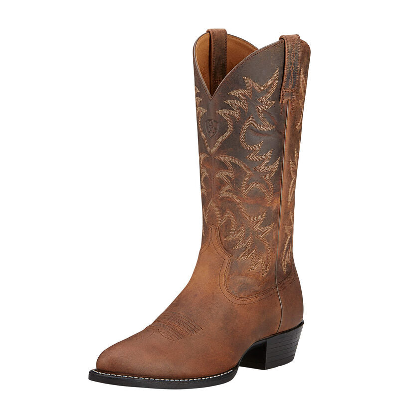Ariat Men's heritage western R toe - Distressed brown