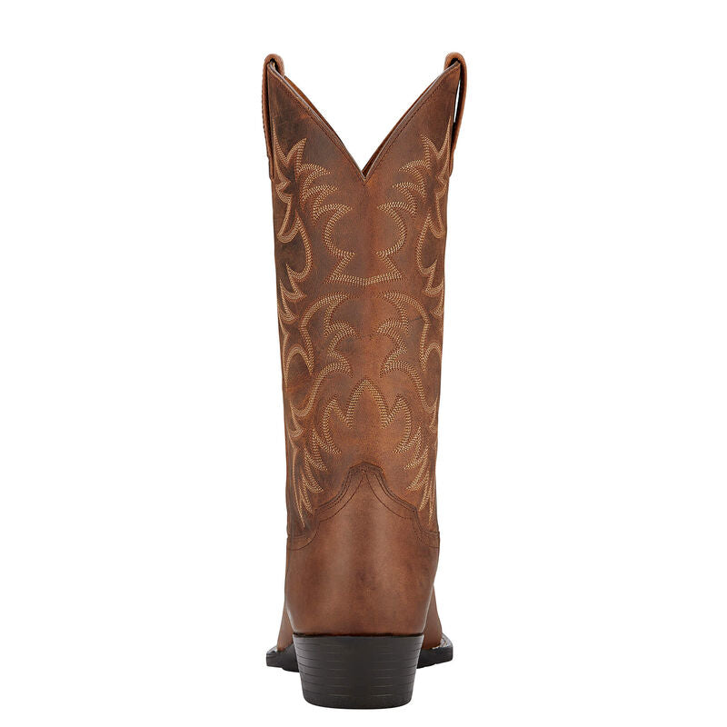 Ariat Men's heritage western R toe - Distressed brown