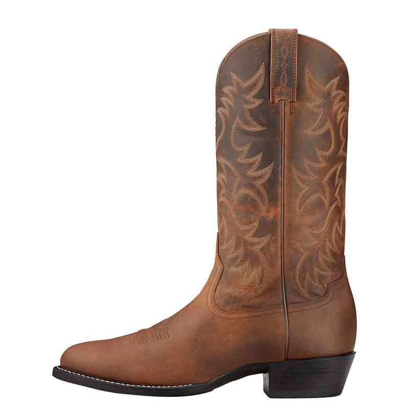 Ariat Men's heritage western R toe - Distressed brown